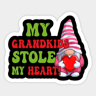 Gnome My Grandkids Stole My Heart Sticker